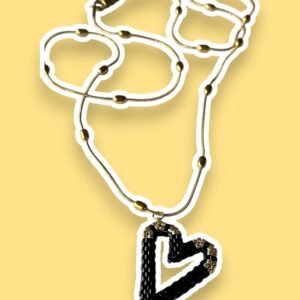 Collar Dije Tejido Corazon