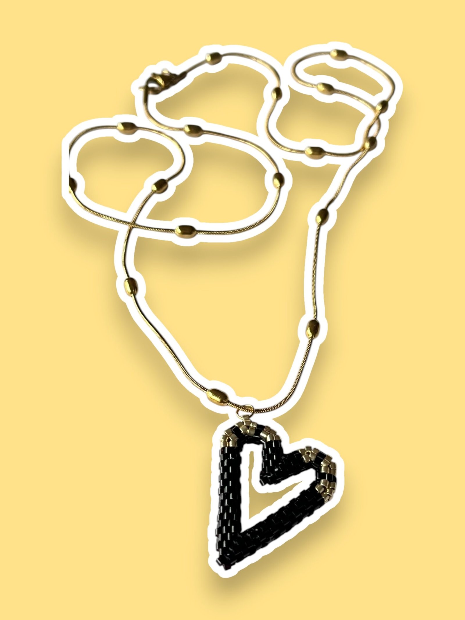 Collar Dije Tejido Corazon