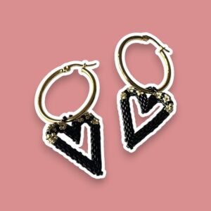Aretes Corazón Tejido